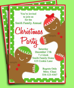 Free  Christmas Holiday Party Invitation Template Word Sample