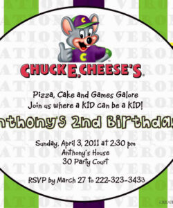 Free  Chuck E Cheese Invitation Template Excel Sample