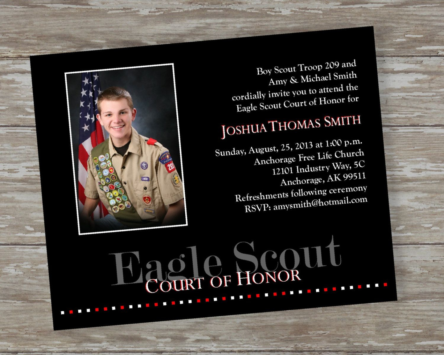 Free  Court Of Honor Invitation Template  Sample