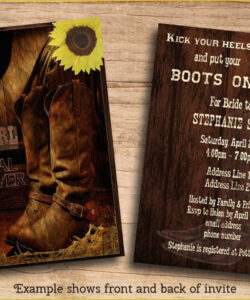 Free  Cowboy Theme Party Invitation Template Word Sample