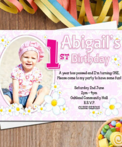 Free Custom 1 Year Birthday Invitation Template Pdf Sample