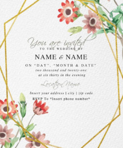 Free Custom 3 Page Wedding Invitation Template Word Sample