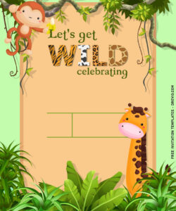 Free Custom 4Th Birthday Invitation Card Template Doc