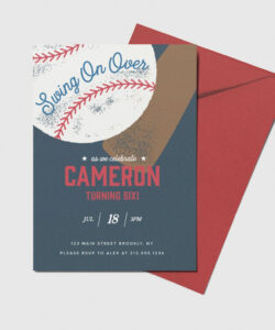 Free Custom Baseball Birthday Party Invitation Template Pdf Sample