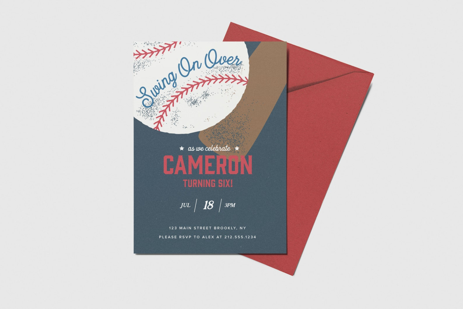 Free Custom Baseball Birthday Party Invitation Template Pdf Sample