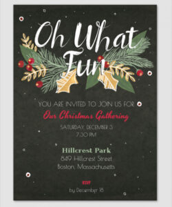 Free Custom Christmas Holiday Party Invitation Template  Sample