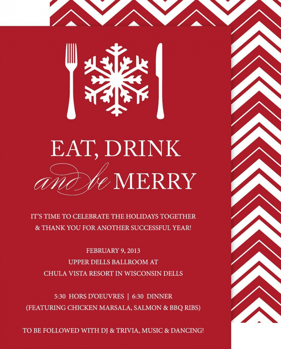 Free Custom Christmas Party Invitation Email Template Doc