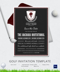 Free Custom Corporate Golf Day Invitation Template  Sample