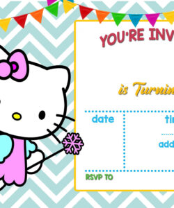 Free Custom Hello Kitty Party Invitation Template Pdf