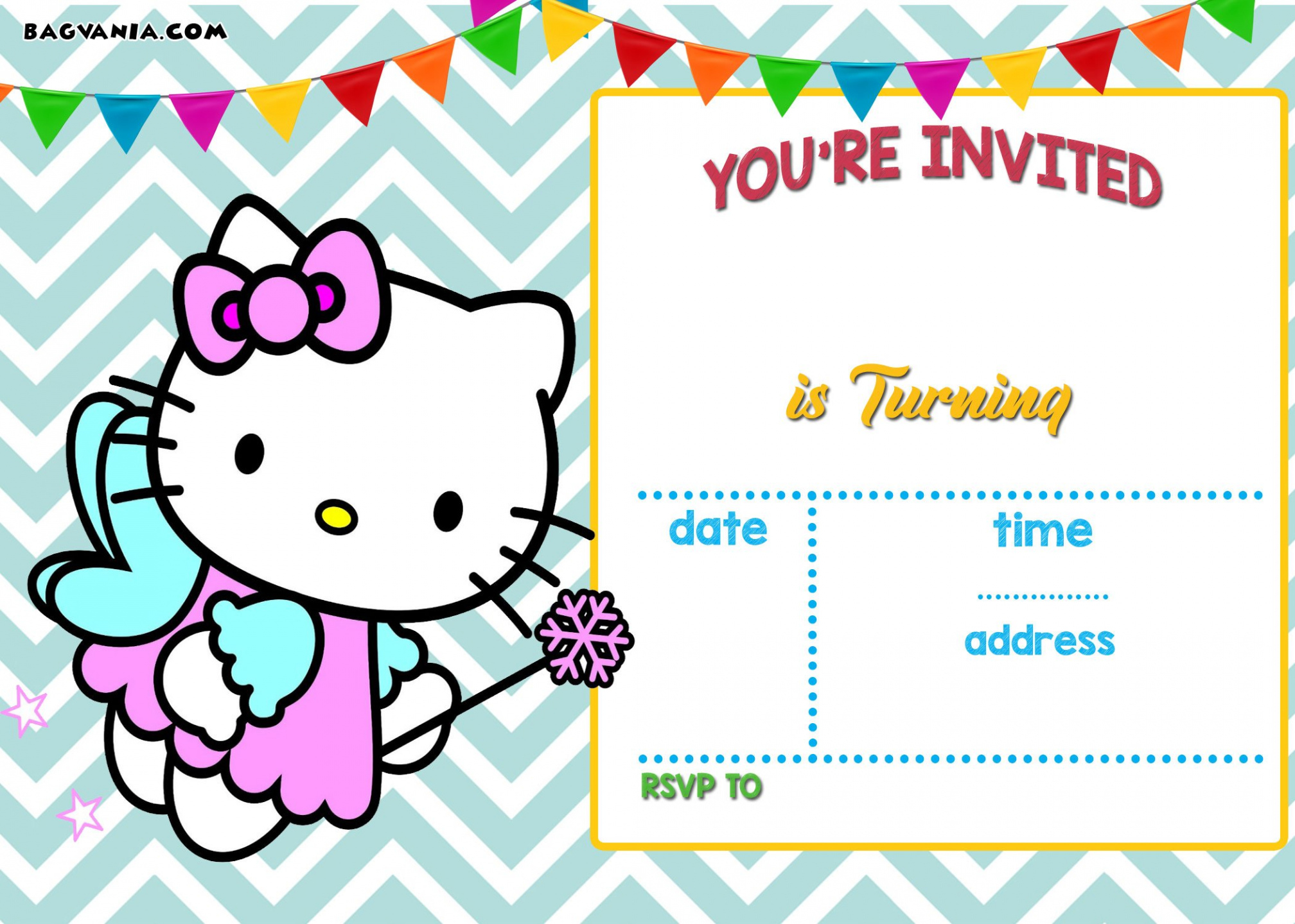 Free Custom Hello Kitty Party Invitation Template Pdf