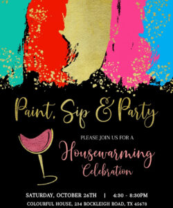 Free Custom Paint And Sip Invitation Template Pdf Sample