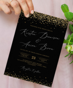 Free Editable Black And Gold Invitation Template  Sample