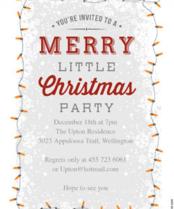 Free Editable Christmas Party Invitation Email Template Word