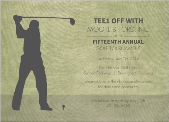 Free Editable Corporate Golf Day Invitation Template Pdf