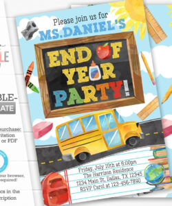 Free Editable End Of Year Celebration Invitation Template Pdf