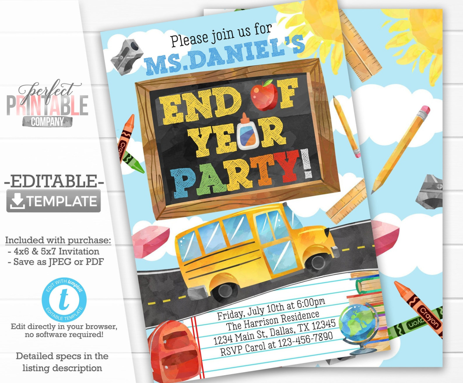 Free Editable End Of Year Celebration Invitation Template Pdf