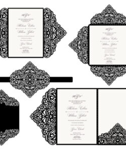 Free Editable Gate Fold Wedding Invitation Template Pdf