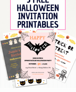 Free Editable Halloween Birthday Party Invitation Template Word