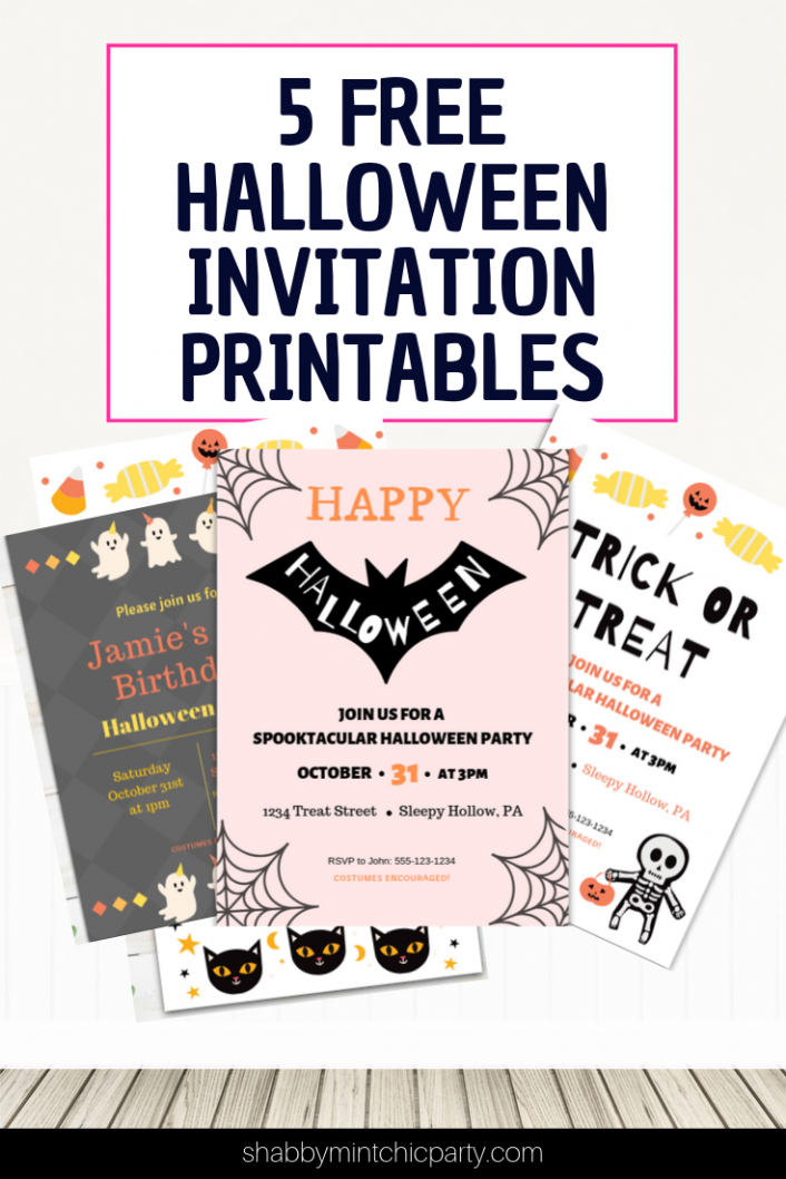 Free Editable Halloween Birthday Party Invitation Template Word