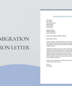 Free Editable Immigration Letter Of Invitation Template Excel