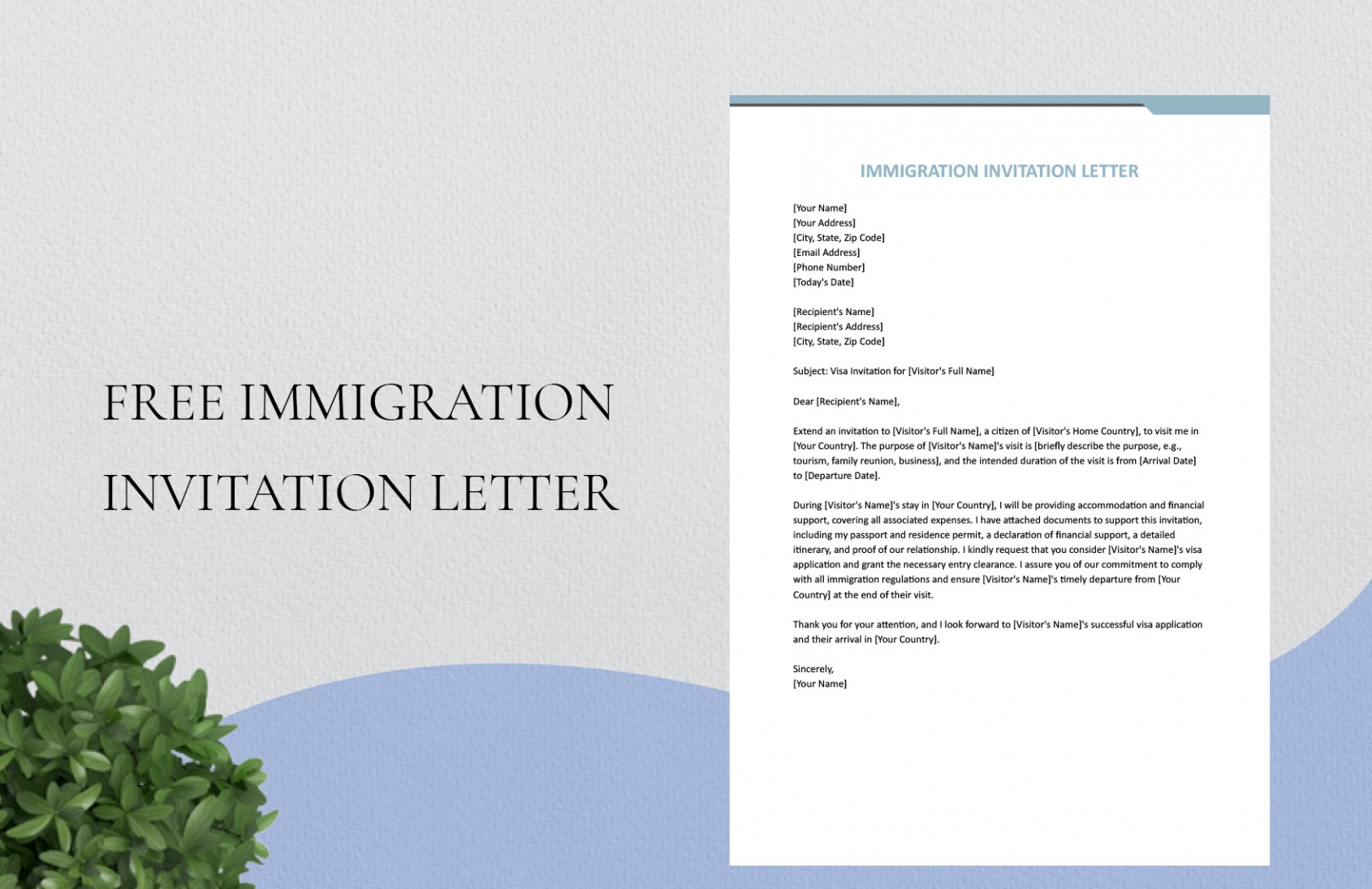 Free Editable Immigration Letter Of Invitation Template Excel