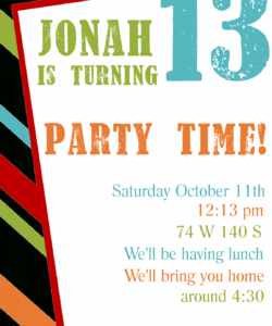 Free Editable Invitation For A Party Template Word Sample