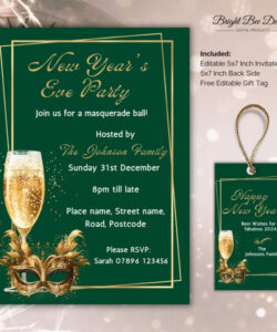 Free Editable New Years Eve Invitation Template Excel