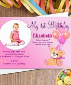 Free Editable One Year Birthday Invitation Template