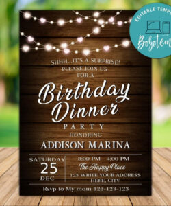 Free Editable Surprise Birthday Party Invitation Template Word