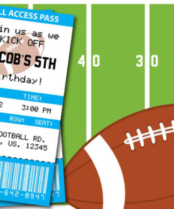 Free  Football Birthday Party Invitation Template Word Sample