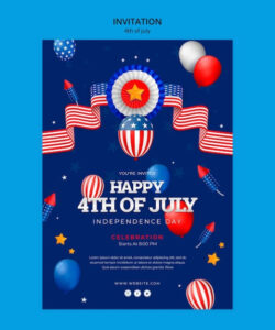 Free  Fourth Of July Invitation Template  Sample