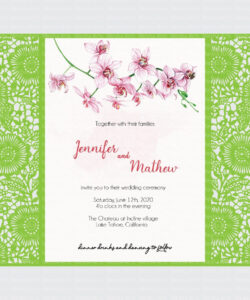 Free  Gate Fold Wedding Invitation Template