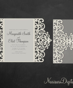 Free  Gate Fold Wedding Invitation Template  Sample