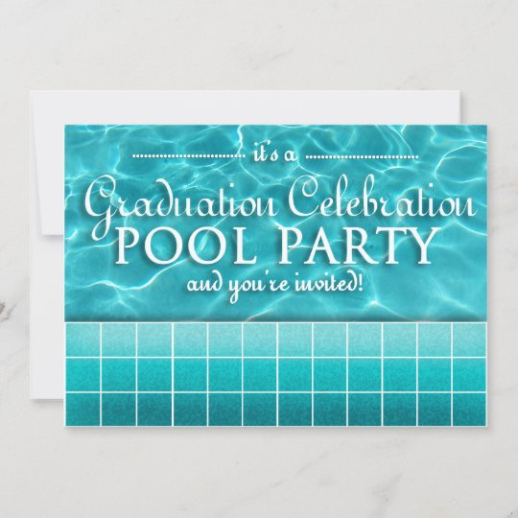 Free  Graduation Pool Party Invitation Template Excel