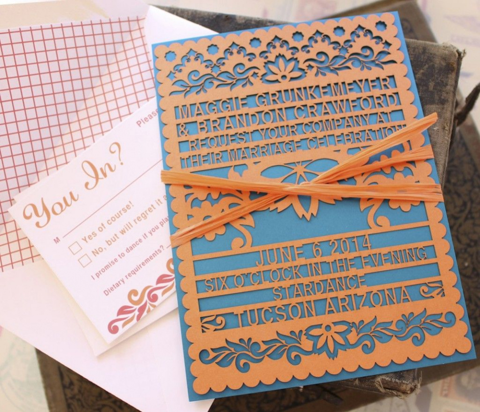 Free  Papel Picado Wedding Invitation Template Doc Sample