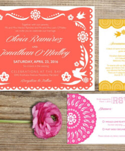 Free  Papel Picado Wedding Invitation Template Excel