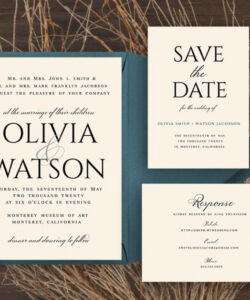 Free Printable 3 Page Wedding Invitation Template Word Sample