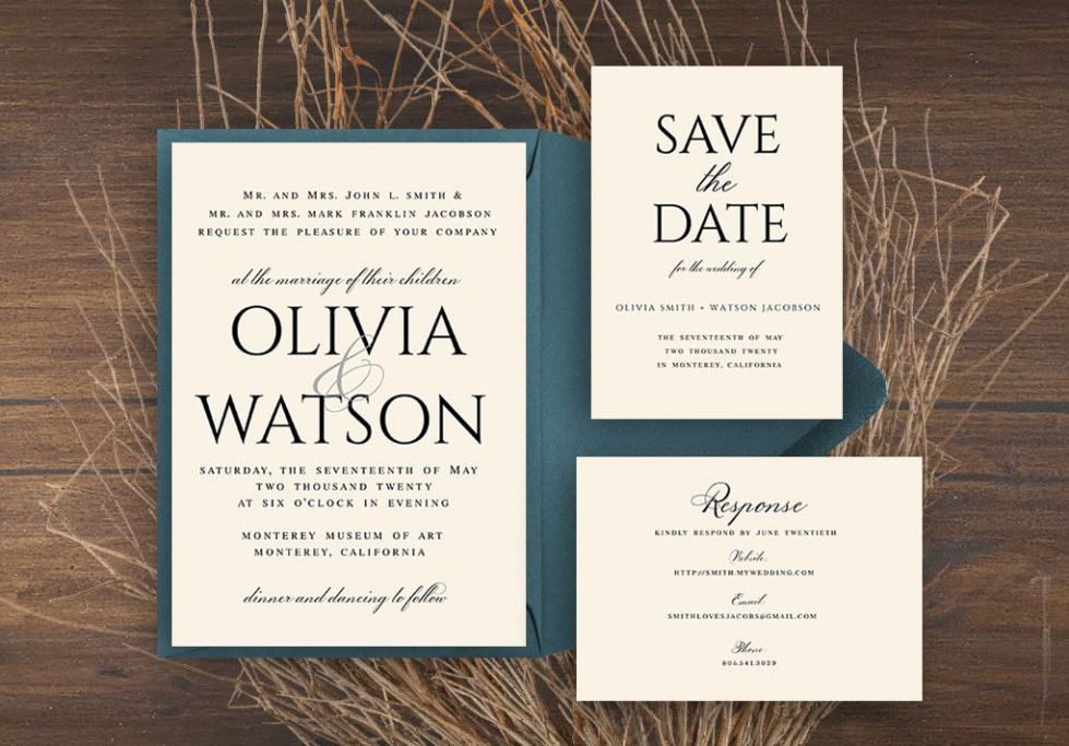 Free Printable 3 Page Wedding Invitation Template Word Sample