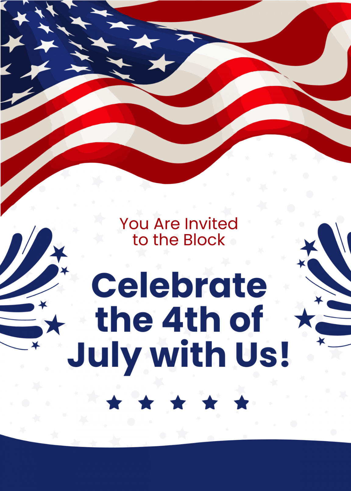 Free Printable 4Th Of July Party Invitation Template Pdf