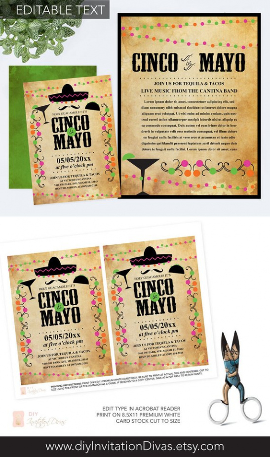 Free Printable 5 De Mayo Invitation Template