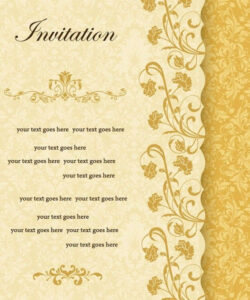 Free Printable Black And Yellow Invitation Template  Sample