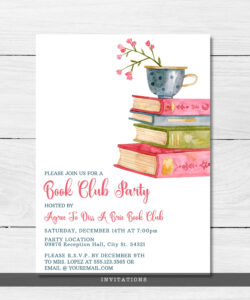 Free Printable Book Club Invitation Email Template