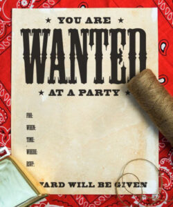 Free Printable Cowboy Theme Party Invitation Template Excel