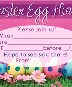 Free Printable Easter Egg Hunt Invitation Template Doc