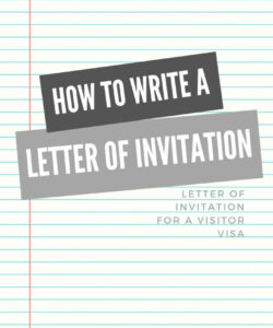 Free Printable Letter Of Invitation To Canada Template Word