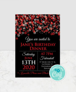 Free Printable Red And Black Invitation Template Pdf Sample