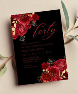 Free  Red And Black Invitation Template