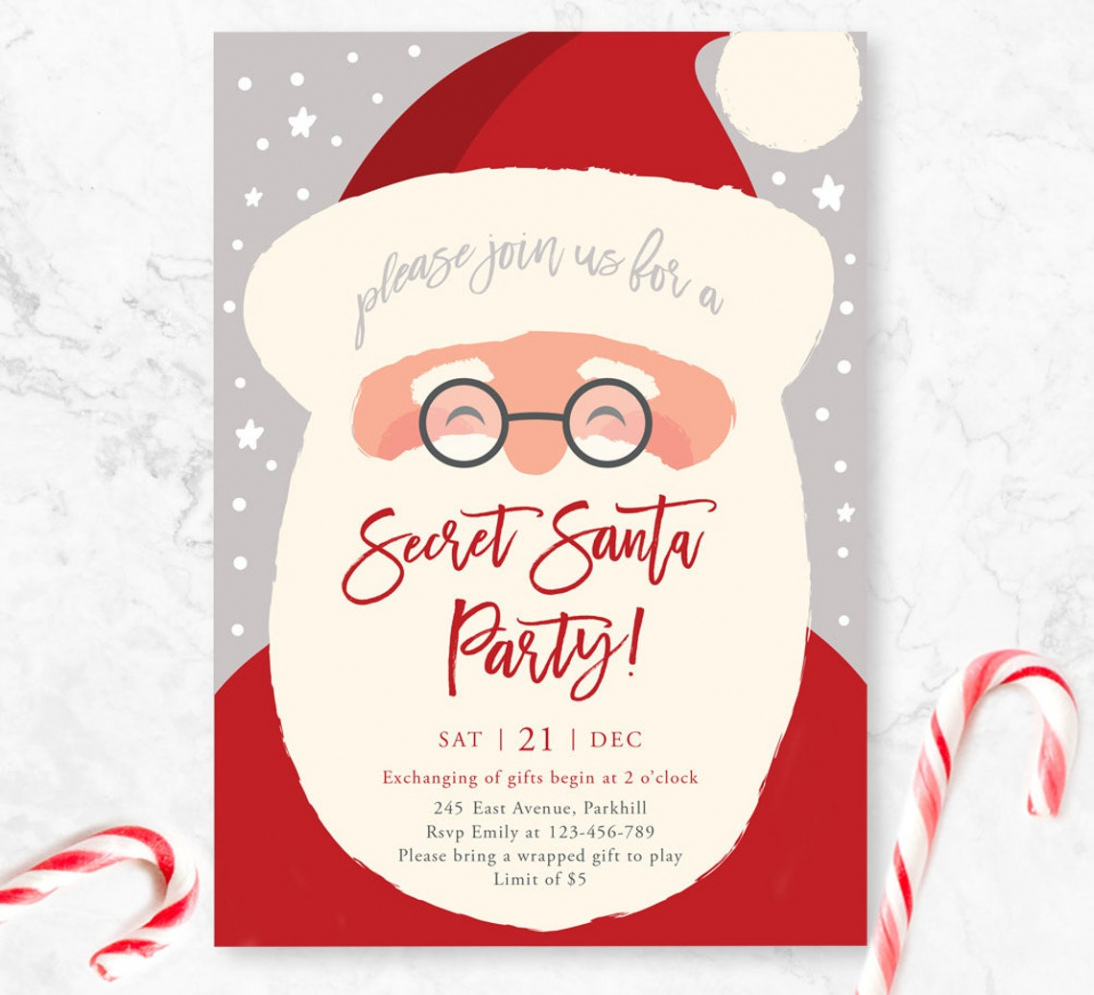 Invitation For Secret Santa Template Word Sample