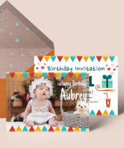 Printable 1St Birthday Invitation Card Template Pdf