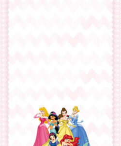 Printable Background Disney Princess Invitation Template Word Sample